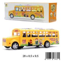 Brinquedo Ônibus Escolar Com Luz E Som Bate E Volta - Toy King