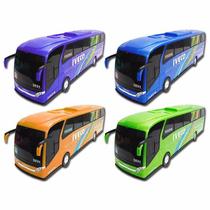 Brinquedo Onibus Miniatura Iveco Menino Brincar - 04 Cores - Usual Brinquedos