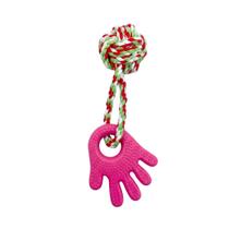 Brinquedo Osso Mordedor Anti Stress para Cães com Corda para Puxar -