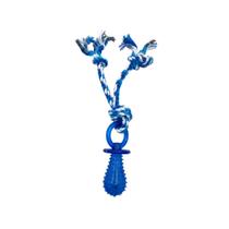 Brinquedo Osso Mordedor Anti Stress para Cães com Corda para Puxar -