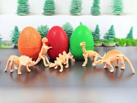 Brinquedo Ovo Surpresa de Dinossauro Fóssil Miniatura Esqueleto Dino