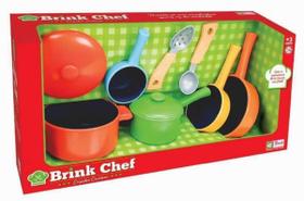 Brinquedo Panelinhas Kit Brink Chef 09 Peças