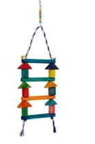 Brinquedo Papagaio Escada de madeira Colorida Pássaros Aves