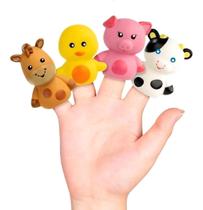 Brinquedo para Banho Dedoches Baby Teatro de Dedos Fazendinha Bebe Brinquedo para Banho Dedoches Baby Teatro de Dedos Fazendinha Bebe