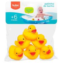 Brinquedo Para Banho do Bebê Patinhos 6 Unidades Buba