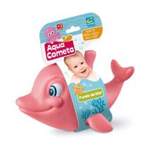 Brinquedo Para Banho Golfinho Rosa Fundo Do Mar +3 Meses Cometa Brinquedos