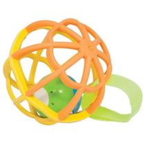 Brinquedo Para Bebê Baby Ball Com Luz E Som Amarelo e Laranj - Buba