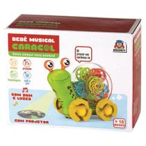 Brinquedo Para Bebê Caracol Musical com Projetor Braskit