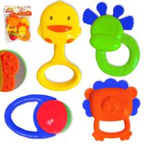 Brinquedo Para Bebê Chocalho Infantil Mordedor Colorir - Kitstar
