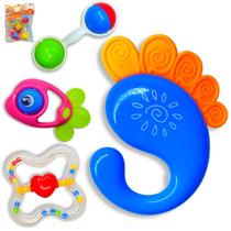 Brinquedo Para Bebê Chocalho Infantil Mordedor Colorir