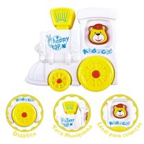 Brinquedo Para Bebe Musical Locomotiva Do Urso Com Sons De Trenzinho