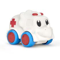 Brinquedo para Bebê Puff Car Carrinho Ambulância Vinil Macio Brinquedo para Bebê Puff Car Carrinho Ambulância Vinil Macio