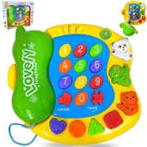 Brinquedo para bebê telefone c/ som e luz a partir 1 ano - Wkids