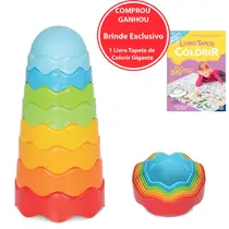 Brinquedo Para Bebês + 6 Meses Torre De Empilhar Didático Brinquedo Para Bebês + 6 Meses Torre De Empilhar Didático