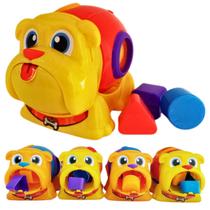 Brinquedo Para Bebês Cachorrinho Bulldog Didático Educativo - JXP Brink