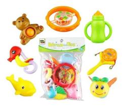 Brinquedo Para Bebês Kit Com 7 Chocalhos Pacote Econômico - Toys
