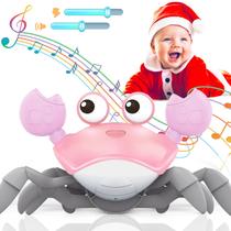 Brinquedo para bebês KIZJORYA Crawling Crab com música e prevenção de obstáculos