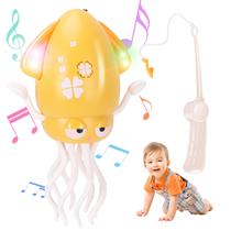 Brinquedo para bebês RHHSSE Dancing Octopus com música e luz LED amarela