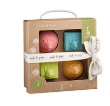 Brinquedo para bebês Sophie la girafe So'Pure Cubes & Balls Natural Rubber