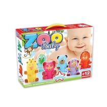 Brinquedo para bebês - Zoo Baby bichinhos - 19 (dezenove) Peças para montar Big star