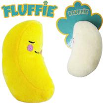 Brinquedo para cachorro banana cute de pelucia com som fluffie 11x5x4cm