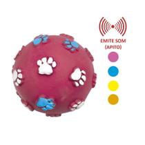 Brinquedo para Cachorro Bola Com Patinhas Variadas 8cm - Sap