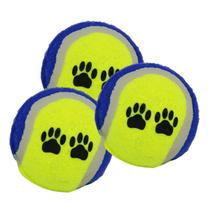 Brinquedo Para Cachorro Bola de Tênis 3 Unidades Azul