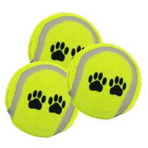 Brinquedo Para Cachorro Bola de Tênis 3 Unidades