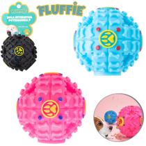 Brinquedo para cachorro bola interativa petisqueira p com som 7cm fluffie