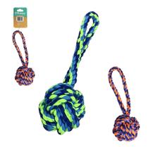 Brinquedo Para Cachorro Com Bola De Corda 20x6cm Brinquedo Para Cachorro Com Bola De Corda 20x6cm