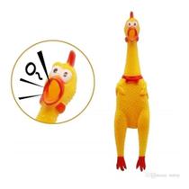 Brinquedo Para Cachorro Galinha Media De Pvc Com Som 30cm