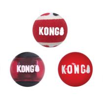Brinquedo Para Cachorro Kong Signature Pack 3 Bolas Grande