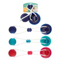 Brinquedo para Cachorro Mordedor Bola com Corda e Ventosa Resistente