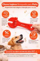 Brinquedo Para Cachorro Mordedor Chave Inglesa Pet Borracha Resistente Interativo