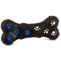 Brinquedo para cachorro ossinho mordedor sonoro Chalesco - Osso Vinil Flexível à mordida do cão 18,5cm
