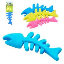 Brinquedo para cachorro peixe de borracha macico 12x4,5cm