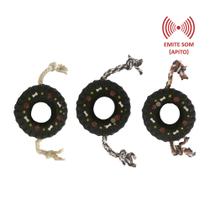 Brinquedo para Cachorro Pneu Puxador C/Corda 10 cm - Sap