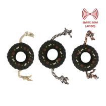 Brinquedo para Cachorro Pneu Puxador C/Corda 10 cm - Sap