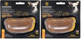 Brinquedo para Cachorro Starmark Treat Ringer Hot Dog Pequeno Pacote com 2 Brinquedo para Cachorro Starmark Treat Ringer Hot Dog Pequeno Pacote com 2