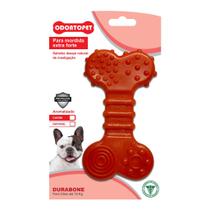 Brinquedo para Cachorros Mordedor Osso Flat Durabone Nylon Mordida Extra Forte Carne - Odontopet