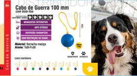 Brinquedo para cães Cabo de guerra bola lisa maciça 100mm - Big Bull