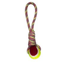 Brinquedo Para Cães Cabo De Guerra Com Bola De Tênis Brinquedo Para Cães Cabo De Guerra Com Bola De Tênis