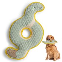 Brinquedo para cães DURABITE Ring Snake Squeaky Indestrutível Tug Green