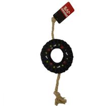 Brinquedo para Caes e Cachorro Pneu com Corda Bege 10,5 Cm Brinquedo Pet Sap Pet