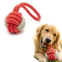 Brinquedo Para Cães Gatos Bola De Corda Algodao Com Alça Pet Brinquedo Para Cães Gatos Bola De Corda Algodao Com Alça Pet