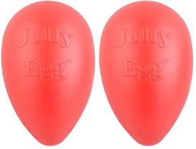Brinquedo para cães Jolly Pets Jolly Egg Medium 8 cm vermelho (pacote com 2)