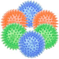 Brinquedo para cães LECHONG Squeaky Spiky Ball para limpeza de dentes, pacote com 6 Brinquedo para cães LECHONG Squeaky Spiky Ball para limpeza de dentes, pacote com 6