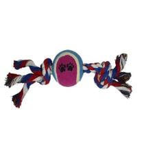 Brinquedo Para Cães - Mordedor De Corda Com Bola Tênis