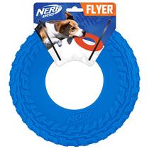 Brinquedo para cães Nerf Dog Rubber Tire Flyer Flying Disc 25 cm azul