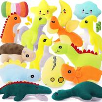 Brinquedo para cães QTwoof Dinosaur Puppy Squeaky, pacote com 20 unidades para cães pequenos